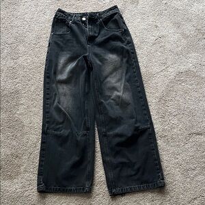 Women's Black Wide Leg Jeans - Size XS/0-2